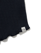 ASYMMETRIC RIB OFF-SHOULDER TEE(NAVY)