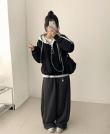 エンジェルウィングスターポケットエンブロイダリーワイドバンディングパンツ