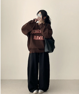 イアンフロントダイアゴナルインシジョンヘムストリングワイドパンツ