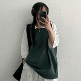バーナグレットアンドカラーリングセミジップアップカラー半袖ニット