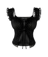 Belle Dot Ribbon Blouse (2color)