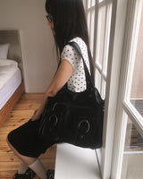 Clean Vintage Pocket Leather Shoulder Bag