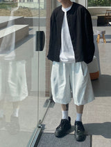 Leather Pintuck Bermuda Half Pants 2C