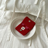 STRAWBERRY CHECKERBOARD WALLET