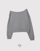 カジュアルワンショルダースウェットシャツ (3color)