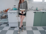 Cat hood zip-up