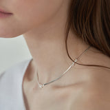[925 SILVER] トリプルリボンネックレス