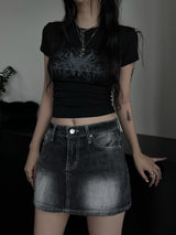 doodle hip crop T (2color)