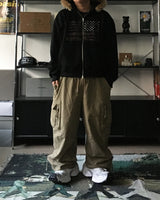 OW Raccoon Crop Hooded Zip-Up (2C)