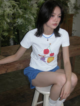 フルーツTシャツ,White