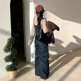 Raab waist string denim overalls