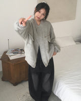 Polva Brush Mohair Zipper blouson Jumper