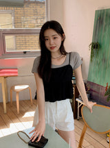 シンプル＆ベーシックショートスリーブtシャツ