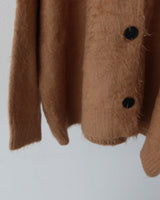 Mohair wool knitwear oversized-fit cardigan