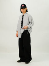 ST Basic Oxford Overfit Stripe Shirts