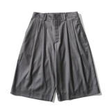 ストライプバミューダパンツ (Dark Grey)
