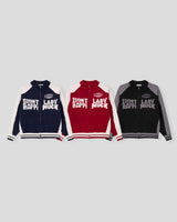 RM Nine lettering color combination knit zip-up (3C)