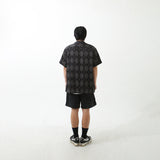 アーガイルファンクハーフシャツ BLACK