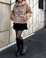 Ronya Suede Banding Strap Tiered Mini Skirt