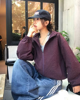 Little Hooded Check Windbreaker