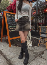 [Wool 30%] アーバンオフショルダーテンセルロングスリーブレス