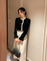 Shui Cut Brushed H-line Long Skirt