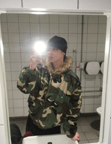 No.1507 camo&fur reversible bomber JK