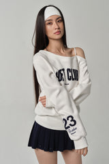 25ソフトラインスウェットシャツ White