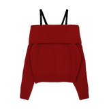 STRAP WOOL OFF SHOULDER KNIT (3 COLORS)
