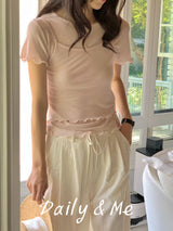 Layered Ribbon T-Shirt(3color)