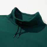 Cotton Napping Turtle String Sweat Shirt - GREEN