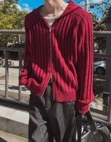 Scream Two-Way Knit Hooded Zip-Up