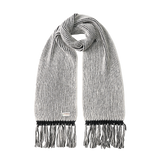 Rain Tassel Knit Muffler (Black&Cream)