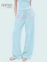 Taylor Mint Lettering Casual Wide Pants (TOP)