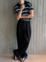 [S/S] Inconnect stripe kara half knit(3color)