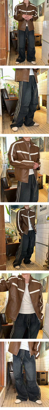 [UNISEX] パラシュートトレーニングデニムパンツ