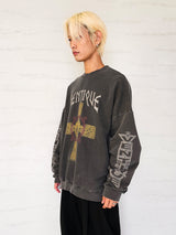 VENTIQUE ピグメントホーリースウェットシャツ 2colors