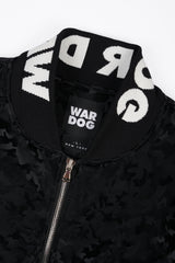 Faux Leather Military Bomber Jacket
