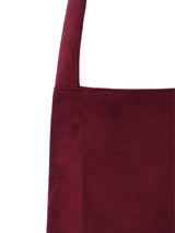 Suede Stud Shoulder Bag (Wine)