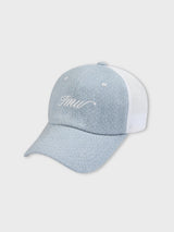 コットンドットツートントラッカーキャップ(LIGHT BLUE)