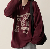 Odd Vintage Printed Boxy Long Sleeve Tee