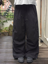 Kero Frill Wide Banding Pintuck Cargo Pants