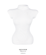 Half Neck Rib Knit Top (4color)