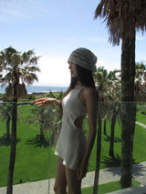 summer stripe beanie