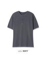 ワッフルボタンオーバーサイズTシャツ (3C)