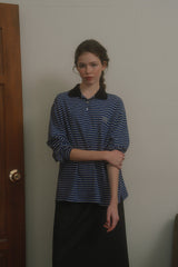 Weekly collar t-shirt_blue