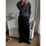 [Unisex] Overlap two tuck wide slacks(2color)