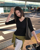 [ORIGINAL] Onz V-Neck Half-Sleeve T-Shirt