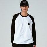 [UNISEX] Dot Heart Raglan Long Sleeve T-shirt
