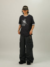 HE リンガー スター プリント 1/2 T